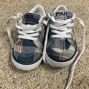 Polo plaid canvas dress shoe